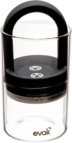 Vista 10 de Prepara evak vidrio contenedor de almacenamiento de alimentos con mango de tacto suave, color negro, tamaño grande, L, Negro Gloss Hyle