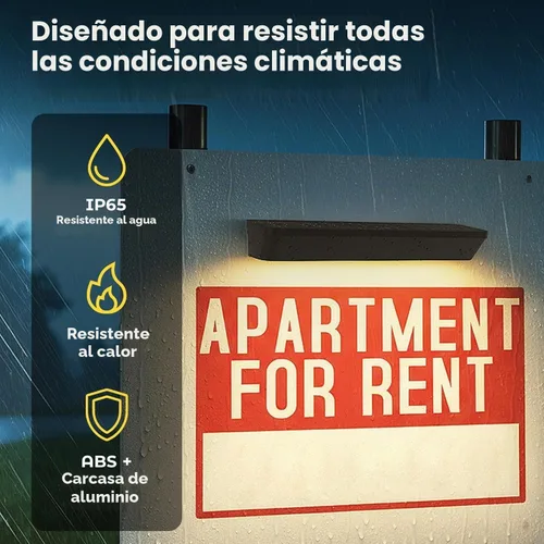 Vista 7 de Brighticonics - Señal de dirección solar con luz – Luz LED iluminada impermeable IP65 – Números de casa fáciles de instalar, encendido automático al