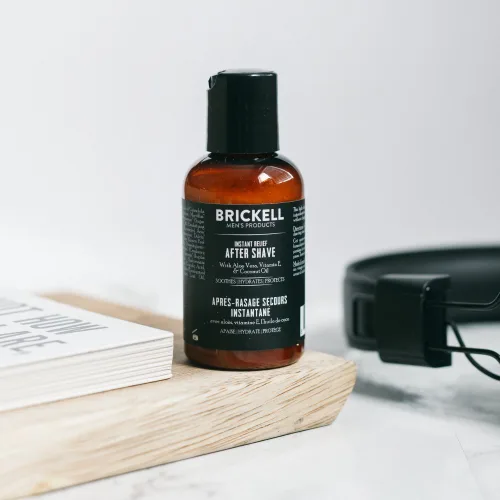 Vista 3 de Brickell Alivio Instantáneo Aftershave para Hombres, Bálsamo Natural y Orgánico Calmante para Después del Afeitado para Evitar Quemaduras