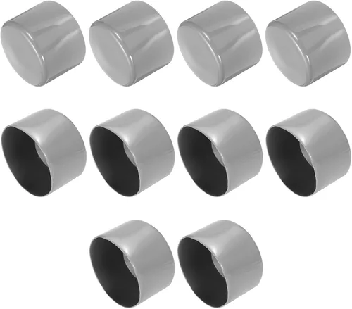 Vista 177 de uxcell 10 tapas de goma para extremos de 0.591 in de identificación, tapa de extremo redondo, protectores de rosca de tornillo, color negro