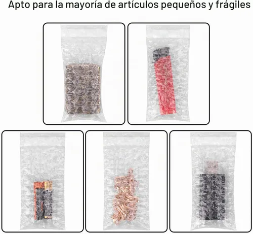 Vista 5 de 100 piezas de pequeñas bolsas de burbujas autosellables de 2" x 3.15" Bolsas de burbujas mini autosellables, bolsas de acolchado, bolsas de doble
