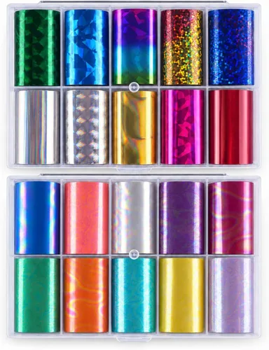 Vista 12 de JODSONE 20 rollos de láminas de encaje para uñas, hojas de transferencia de arte de uñas de encaje blanco y negro, se deben utilizar con pegamento