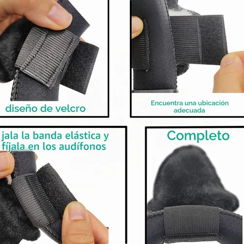 Vista 5 de RUKUHOT Bonito accesorio para auriculares con orejas de gato, diseño ajustable para auriculares Logitech G PRO HypreX Cloud/Cloud Flight y más Negro