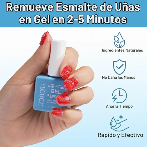 Vista 2 de Removedor de esmalte de uñas de gel, (2 unidades), removedor de esmalte de gel para uñas, sin necesidad de papel de aluminio, removedor de esmalte