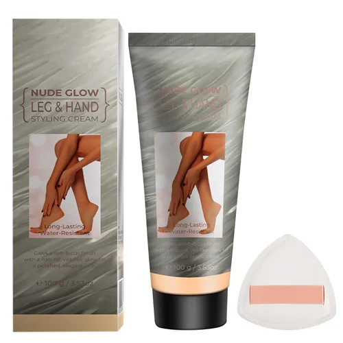 Vista 8 de Crema de maquillaje impermeable para piernas y cuerpo con esponja, corrector de cobertura completa resistente a la transferencia para tatuajes 01#