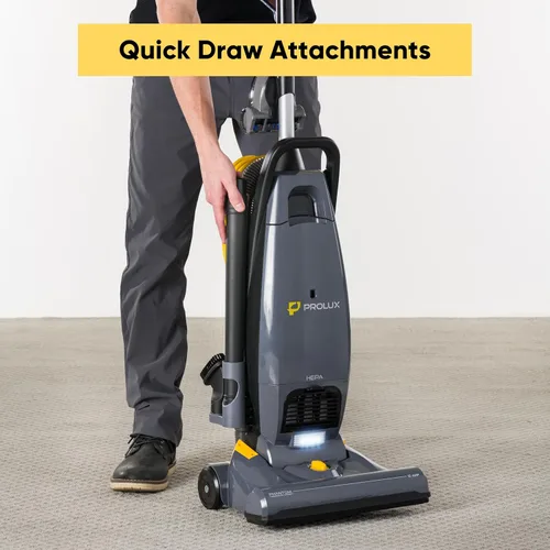 Vista 4 de Prolux Phantom Pro - Aspiradora vertical comercial – Filtración HEPA, embolsada, alta succión, limpieza profunda, ligera con herramientas integradas