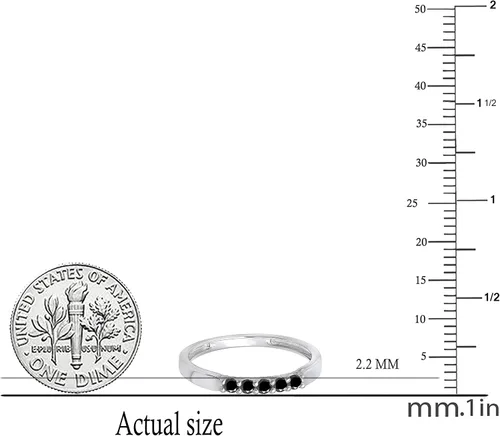 Vista 126 de Dazzlingrock Collection Anillo de boda redondo de 5 piedras preciosas o diamantes para mujer en oro macizo de 10 K/14 K/18 K