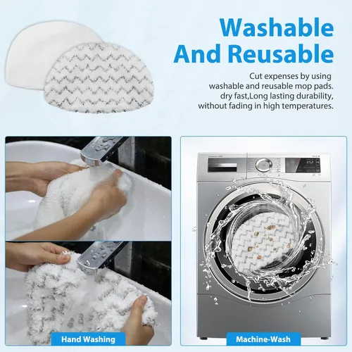Vista 4 de Extolife Paquete de 6 Almohadillas de Repuesto para Trapeador de Vapor para Bissell Powerfresh Steam Mop 1940 1806 1544 2075 2685A 2181 2814 Series