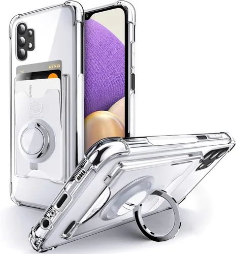 Vista 10 de Shields Up Funda para Samsung Galaxy A15 5G, funda minimalista con tarjetero y soporte de anillo, [protección contra caídas] Funda protectora