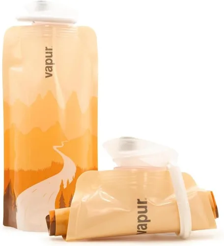 Vista 13 de Vapur Botella de Agua Plegable con Mosquetón, Botella Compacta que se Pliega Completamente para Hidratación en Movimiento, Ideal para Viajar