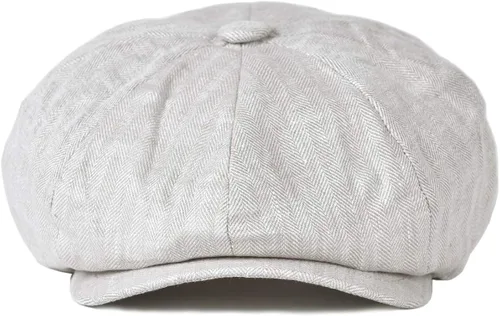Vista 3 de BOTVELA Gorra de lino para hombre con diseño de espiga transpirable de verano