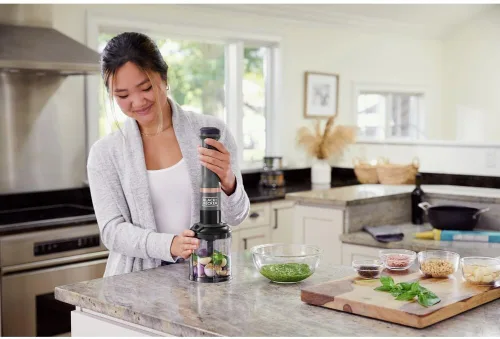 Vista 7 de BLACK+DECKER Kitchen Wand - Batidora de inmersión inalámbrica, juego de múltiples herramientas 4 en 1, batidora de mano con base de carga, gris