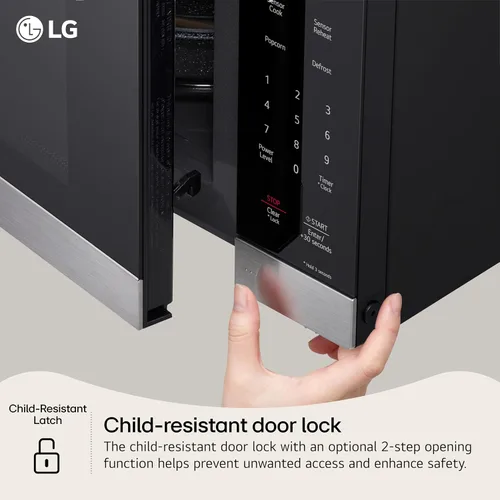 Vista 6 de LG NeoChef 1,5 pies cúbicos 1100-vatios Microondas de sobremesa en acero inoxidable con Smart Inverter MSER1590S