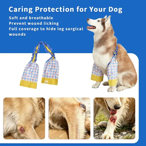 Vista 4 de Fundas protectoras de codo para perros para patas delanteras para dejar