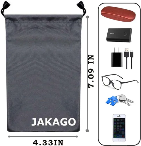 Vista 4 de Paquete de 2 bolsas de almacenamiento para teléfono celular, funda de microfibra suave para gafas, bolsa impermeable para gafas de sol, funda
