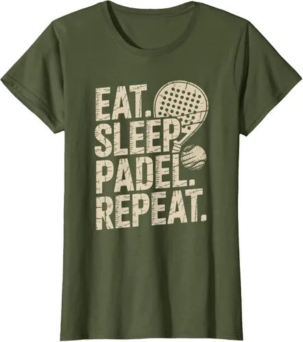 Vista 100 de Camiseta Eat Sleep Padel Repeat Padel Jugador de Tenis