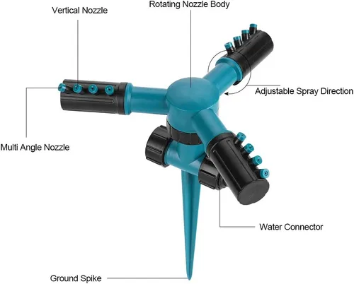 Vista 4 de Aspersor de agua, riego automático, para riego de césped, riego de patio