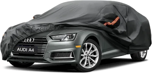 Vista 13 de Kayme Funda de automóvil de 6 capas para Audi A4 Sedan (2011-2023), impermeable para todo tipo de clima, cubierta exterior completa, protección