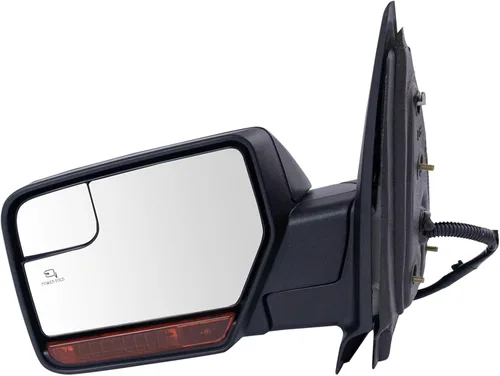 Vista 53 de TRQ Espejo plegable con calefacción eléctrica del lado del conductor con indicador de punto ciego pintura a juego negro liso compatible con Kia