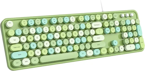 Vista 18 de Dilter Teclado USB con Cable para Computadora con Retroiluminación - Teclado de Tamaño Completo para Oficina con Numericero, Indicadores