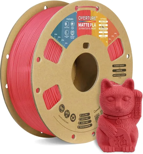 Vista 59 de OVERTURE Matte PLA Filament 1.75mm 1kg for FDM 3D Printer (Baby Pink)