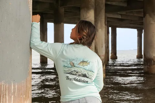 Vista 9 de Camiseta de manga larga Dry Fit que absorbe la humedad UPF 50, protección UV, langosta y pez cerdo, ligera, para pesca al aire libre