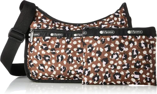 Vista 5 de LeSportsac Connect The Spots Classic Hobo - Bolso cruzado bolsa de cosméticos estilo 7520color F465 moderno y caprichoso negro blanco y marrón