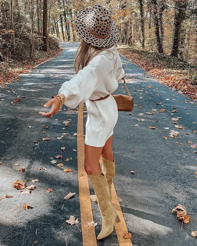 Vista 3 de Coutgo Botas altas hasta la rodilla para mujer, con tacón ancho de pantorrilla, puntera puntiaguda, botas largas para invierno
