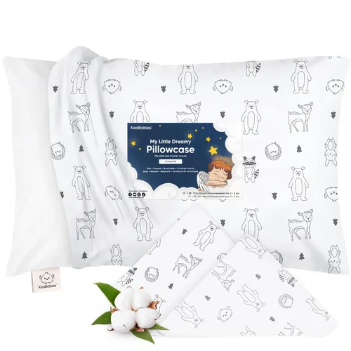 Vista 20 de KeaBabies Funda de almohada para niños pequeños de 13 x 18 pulgadas, funda de almohada de algodón orgánico para niños, niñas, funda de algodón suave