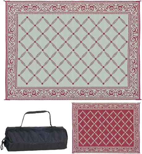 Vista 15 de Estera reversible Reversible Mats 119127, color marrón/beige de 9 x12 pies, Beige