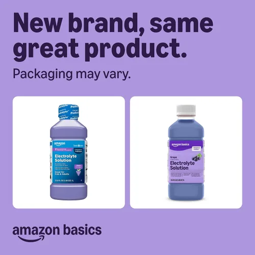Vista 3 de Amazon Basics - Solución pediátrica de electrolitos, sabor a uva, ayuda a prevenir la deshidratación, reemplaza electrolitos, líquidos y zinc