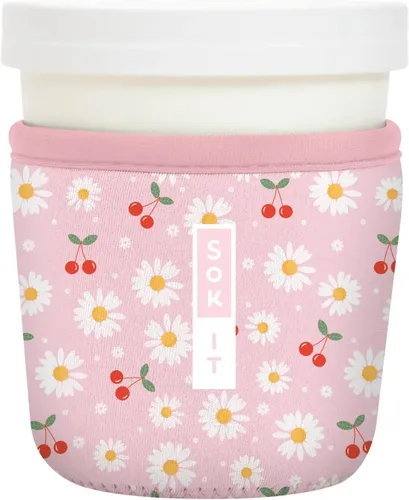 Vista 43 de Sok It IceCreamSok Cubierta de Neopreno Aislante (Floral Abstracto, Pintas de Helado Rectas)