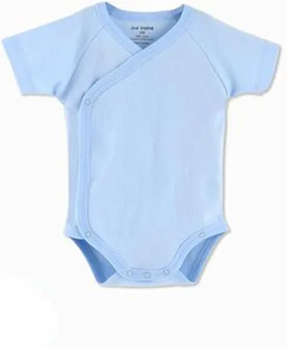 Vista 4 de Conjunto de ropa de kimono de manga corta para bebés y niñas de algodón a presión lateral para bebé