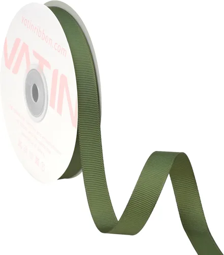 Vista 101 de VATIN Cinta de Grogrén Negra, 1-1/2" x 50 Yardas Continuas, Cinta de Grogrén de Poliéster Negra, Usar para Lazos de Bricolaje, Accesorios