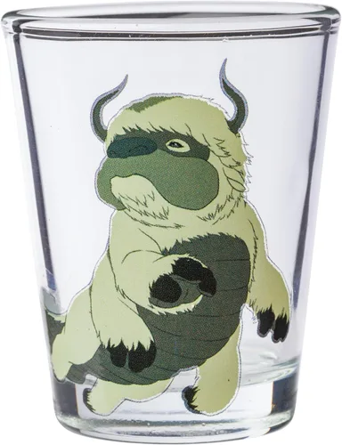 Vista 5 de Silver Buffalo Avatar the Last Airbender con Aang, Katara, Toph, Appa y Momo - Paquete de 4 mini vasos, 1.5 onzas