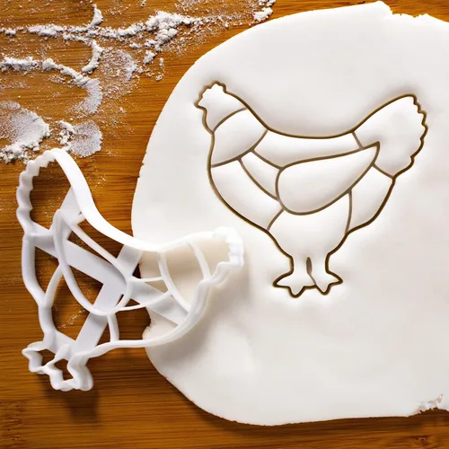 Vista 2 de Cortador de galletas de pollo con corte carnicero, 1 pieza - Bakerlogy