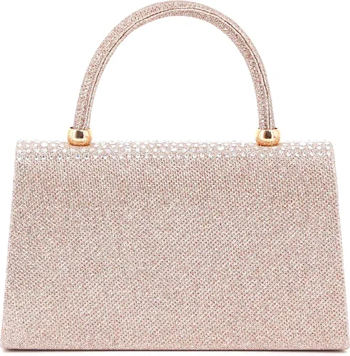 Vista 5 de Naimo Bolso de mano de cristal brillante con asa superior bolso de hombro cruzado para boda fiesta novia