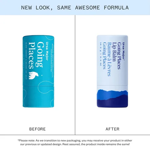 Vista 2 de Ursa Major Going Places - Bálsamo labial Hidratante de labios natural para labios agrietados y secos Hidrata, calma y protege Tubo de cartón
