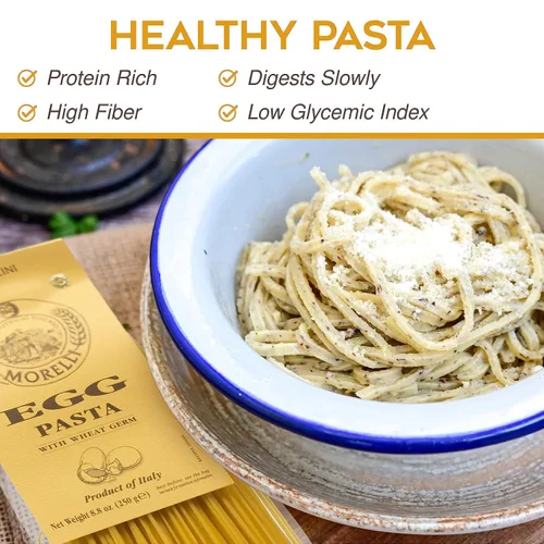 Vista 4 de Morelli Pasta de huevo Tagliolini Pasta italiana - Pasta gourmet - Hecho a mano en pequeños lotes - Fideos de pasta italiana importados - Pasta