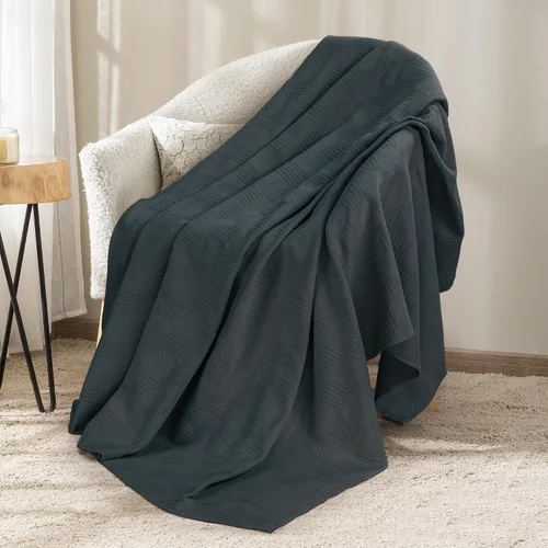 Vista 30 de Utopia Bedding - Manta térmica 100% algodón, color negro, tamaño Queen, 90 x 90 pulgadas Manta ligera y transpirable para primavera y verano