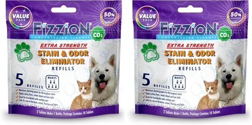 Vista 5 de Fizzion Eliminador de manchas y olores para mascotas (10 tabletas, extra fuerza)