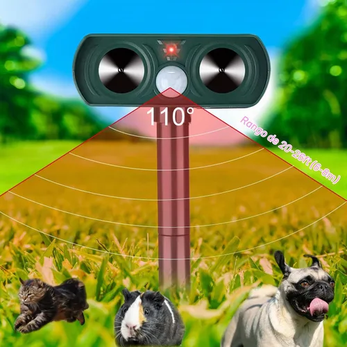 Vista 5 de Repelente solar ultrasónico de animales con sensor de movimiento