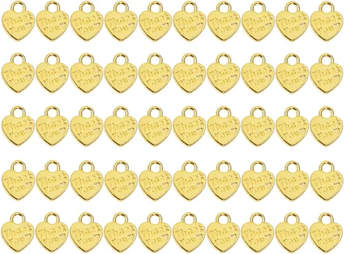 Vista 8 de Shapenty Dijes de corazón de agradecimiento de doble cara para aretes, pulsera, collar, colgante, llavero, fabricación de joyas, botella de vidrio