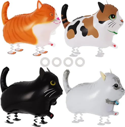 Vista 15 de 6 globos de animales que caminan, globos de animales de granja, globos de Mylar de aluminio para caminar, decoraciones de cumpleaños de granja
