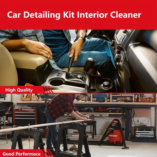 Vista 3 de Kit de limpieza de interiores para automóvil, aspiradora de automóvil, 9 unidades, mini micro herramienta, kit de limpieza de vehículos