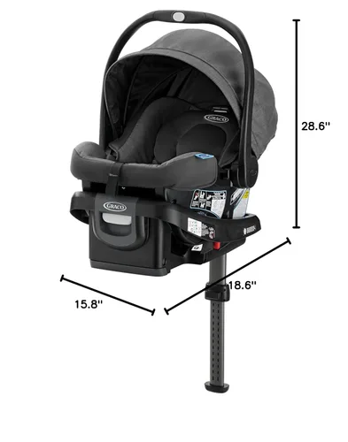 Vista 8 de Graco® SnugRide DLX - Asiento infantil para automóvil con tecnología de pierna de carga, Astaire