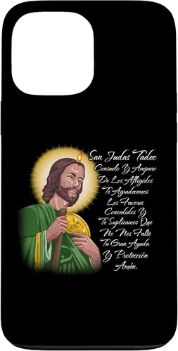 Vista 23 de Funda para iPhone 15 San Judas Tadeo Consuelo Y Amparo de Los Afligidos