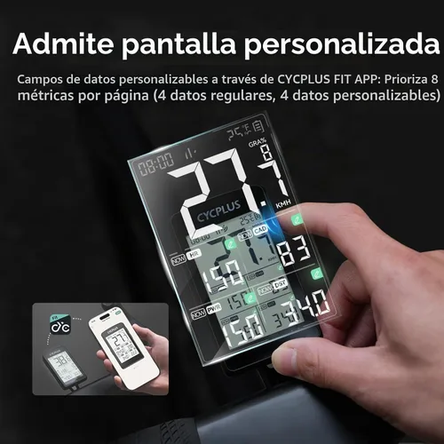 Vista 8 de CYCPLUS Bomba de bicicleta AS2PRO + GPS Bike Computer M3