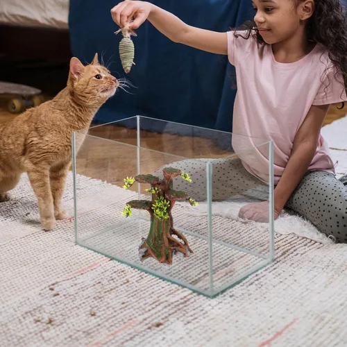 Vista 3 de POPETPOP Árbol de musgo simulado Plantas acuáticas Plantas acuáticas Plantas de decoración de peceras Plantas para peceras Plantas de acuario