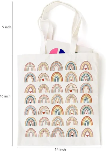Vista 7 de Regalos inspiradores para mujeres, bolsas de arco iris para niñas, bolsa de mano bohemia de arcoíris para ella, pared de arcoíris, regalos